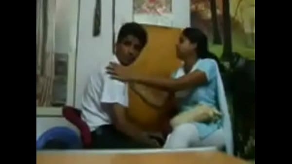 young lover having fun in computer class